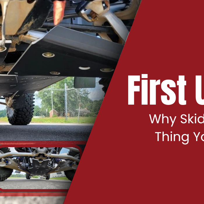 UTV underbody skid plates protecting the vehicle’s underside, First UTV Upgrade: Why Skid Plates Should Be the First Thing You Buy After Your Machine