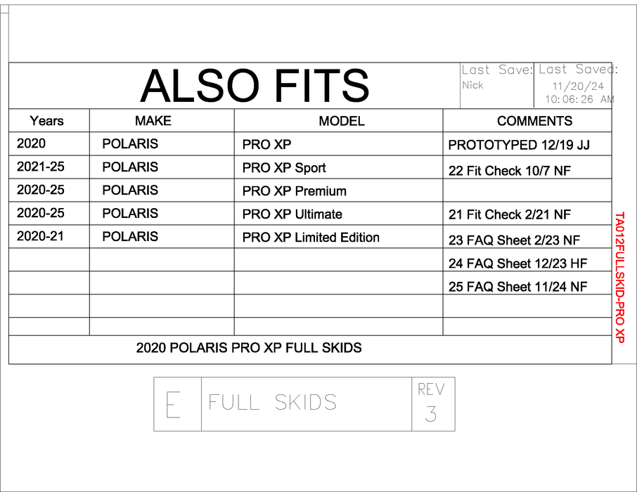 Trail Armor Polaris RZR XP PRO Full Skids with Integrated Sliders or Trimmed for Extreme Kick Out Nerf Sliders 2020 - 2025