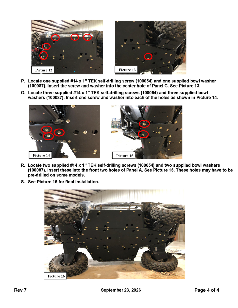 Trail Armor Polaris General 1000 and General XP 1000 Full Skids with Standard Slider Nerfs or Trimmed for Polaris Kick Out Steel Rock Sliders 2016-2023