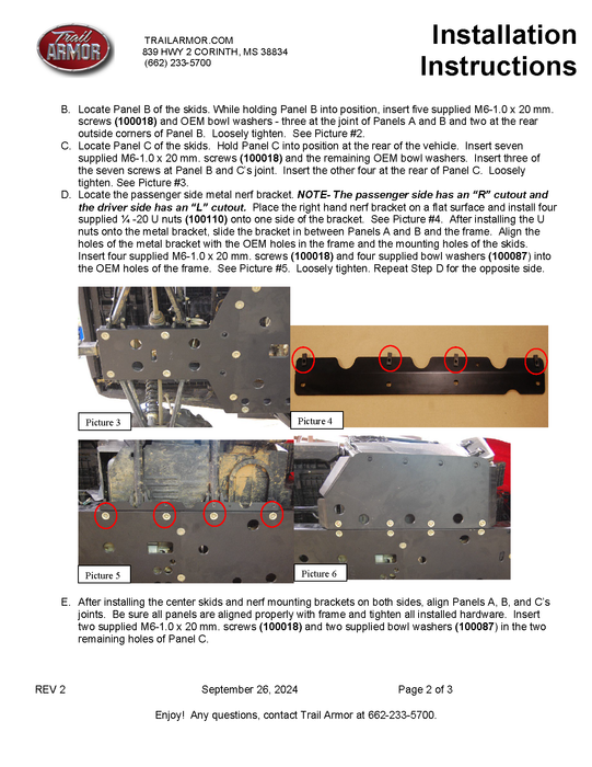 Trail Armor 2014 - 2025 Honda Pioneer 700, 2017 - 2025 Pioneer 700 Deluxe, 2025 Pioneer 700 Forest Full Skids