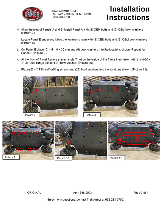 Trail Armor Polaris Ranger 1000 Crew Full Skids 2021 - 2022