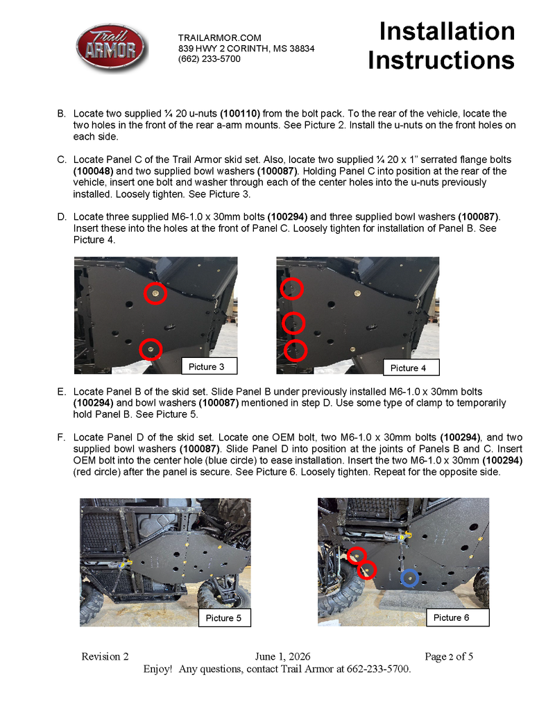 Trail Armor 2021 - 2025  Polaris Ranger XP 1000, Ranger XP Kinetic, Ranger 1000 Full Skids