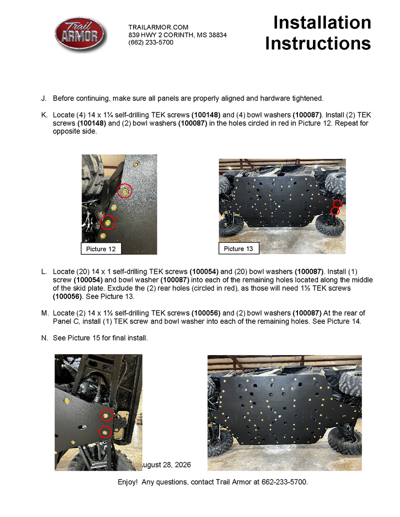 Trail Armor 2021 - 2026 Polaris Ranger XP 1000 Crew Full Skids