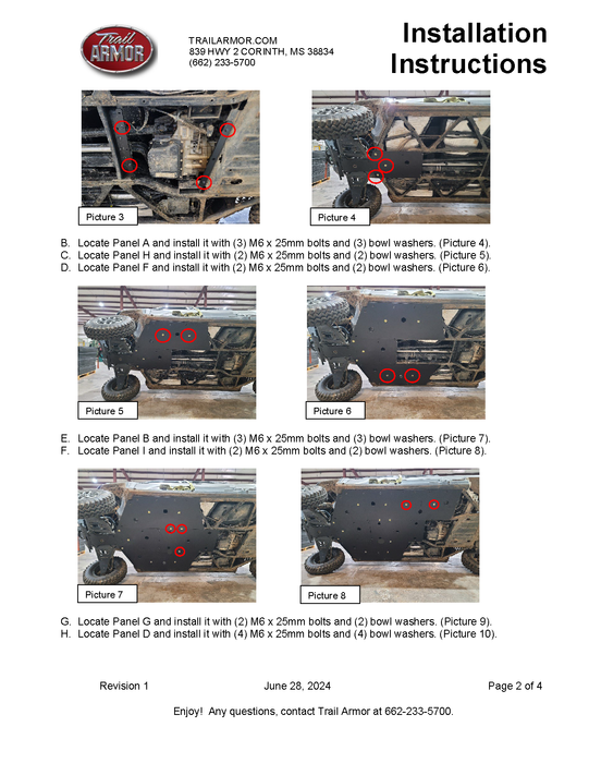 Trail Armor 2024 Polaris Ranger Crew 1500 XD (Premium, Northstar Edition Premium, Northstar Edition Ultimate) Full Skids