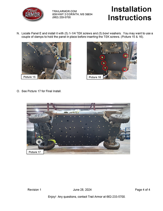 Trail Armor 2024 Polaris Ranger Crew 1500 XD (Premium, Northstar Edition Premium, Northstar Edition Ultimate) Full Skids