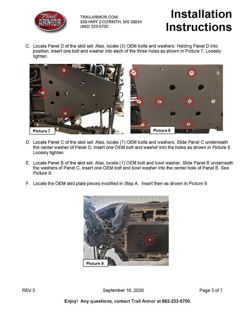 Trail Armor RZR XP Pro 4 Full Skids with Integrated Sliders or Trimmed for Extreme Kick Out Nerf Sliders