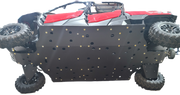 Trail Armor full skid plate installed on Honda Pioneer 1000-6 Crew UTV complete undercarriage protection 2023-2024