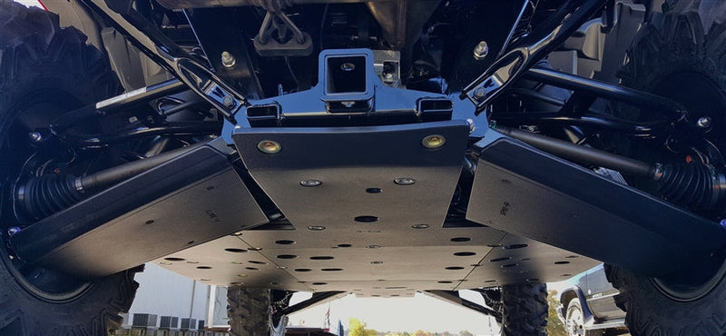 Trail Armor iMpact A-Arm Guards full undercarriage view on Honda Pioneer 1000 1000-5 1000-6 Crew 2022-2025