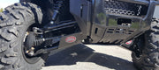 Trail Armor Honda Pioneer 1000, 1000-5 and 1000-6 Crew iMpact Lower A-Arm Guard Installed – Close-Up CV Hub and Wheel Knuckle View