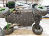 Trail Armor Full Skid Plates with Slider Nerfs installed on Kawasaki KRX 1000 underside view