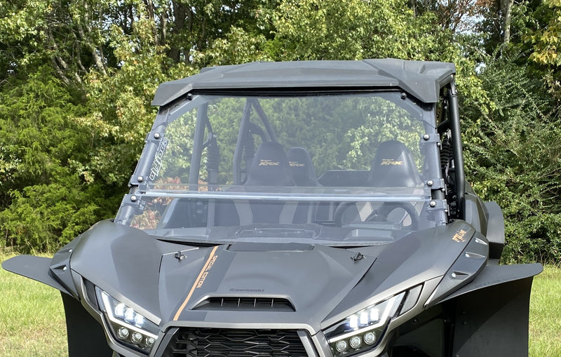 Trail Armor CoolFlo Windshield installed on Kawasaki KRX 4 1000 Special Edition UTV front view