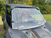 Trail Armor CoolFlo Windshield side angle on Kawasaki KRX 4 1000 Special Edition with brand decal