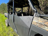Trail Armor half doors with embossed logo installed on a Polaris Ranger Crew 1000