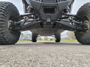 Front skid plate underside view on Polaris RZR Pro R 4 with Trail Armor