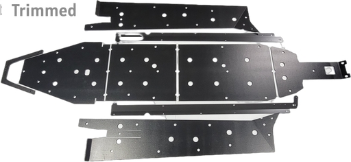 Trail Armor Polaris RZR XP Pro 4 full skid plate with trimmed nerf sliders