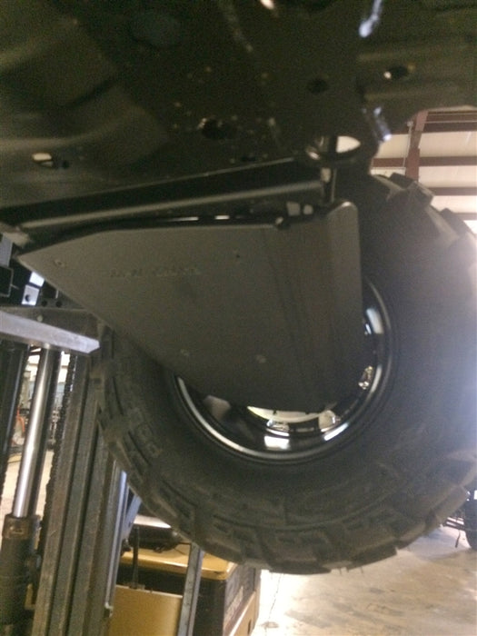Trail Armor A-arm CV boot guard installed near the rear wheel of a Polaris Ranger XP
