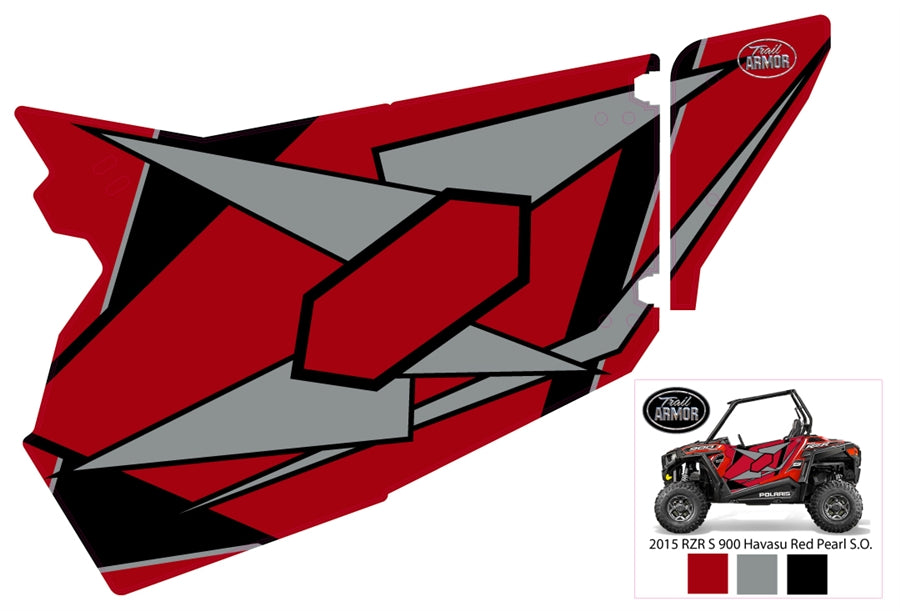Trail Armor GenX Slide On Two Door Graphics Kit -  2015  RZR S 900 EPS Havasu Red Pearl