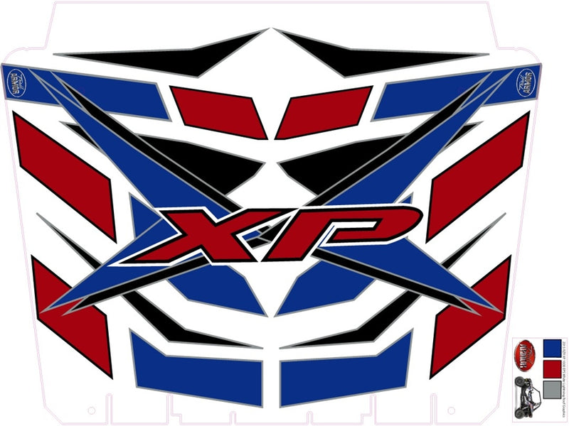 Trail Armor graphics for Polaris 2015 RZR XP 1000 EPS White Lightning Hard Top Roof