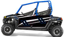 Trail Armor Slimline Four Door Graphics Kit - 2014 RZR 4 800 EPS Stealth Black LE