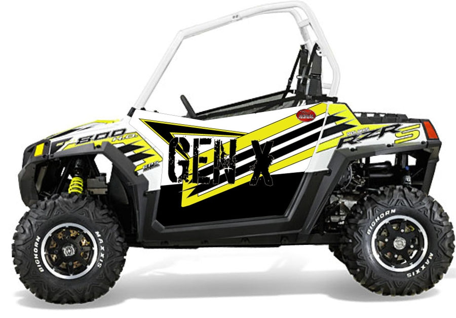 Trail Armor GenX Two Door Graphics Kit - 2014 RZRS 800 LE WHITE LIGHTNING