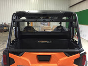 Trail Armor rear rack direct rear view on orange Polaris General 1000