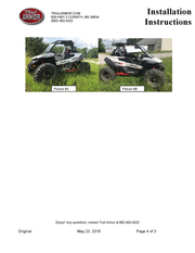 Trail Armor RS1 Upper Door Insert Kit 2018 - 2020