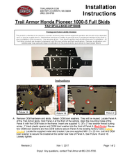 Trail Armor Honda Pioneer 1000 and 1000-5 Full Skids 2016 - 2023