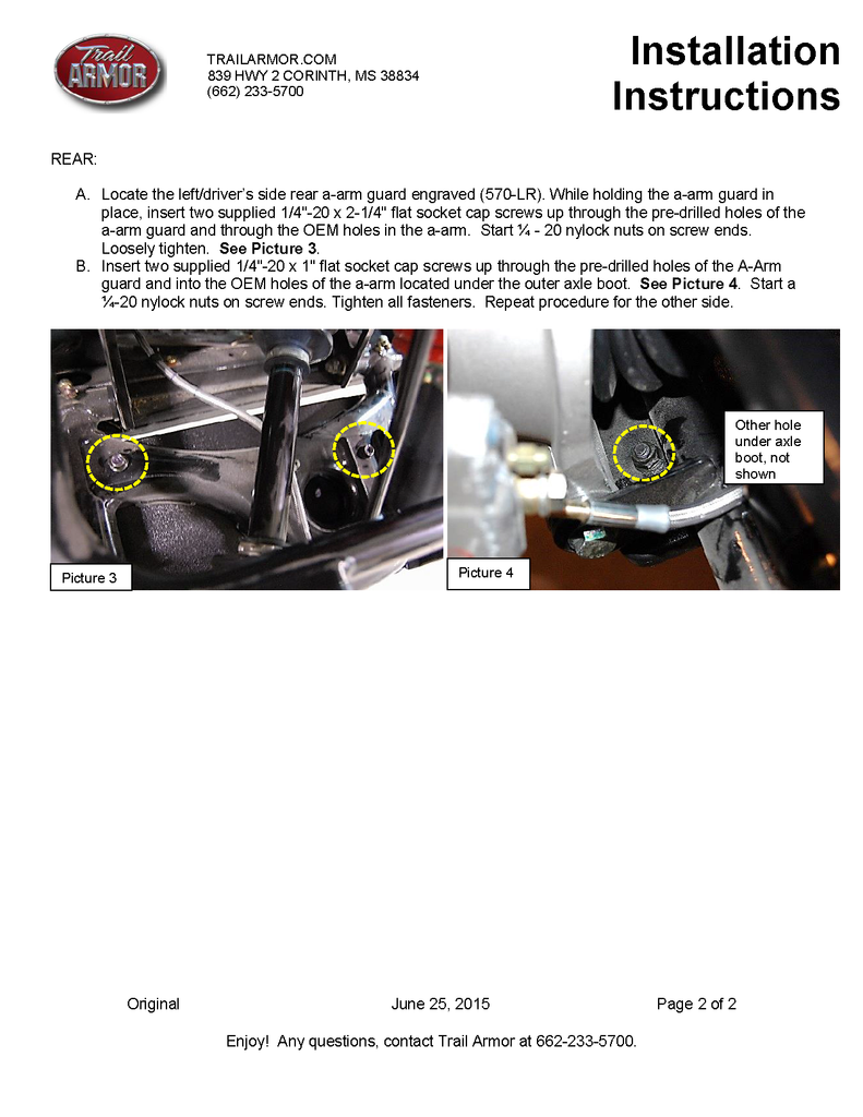 Trail Armor Polaris RZR 570 iMpact Aarm Guards 2012 2020