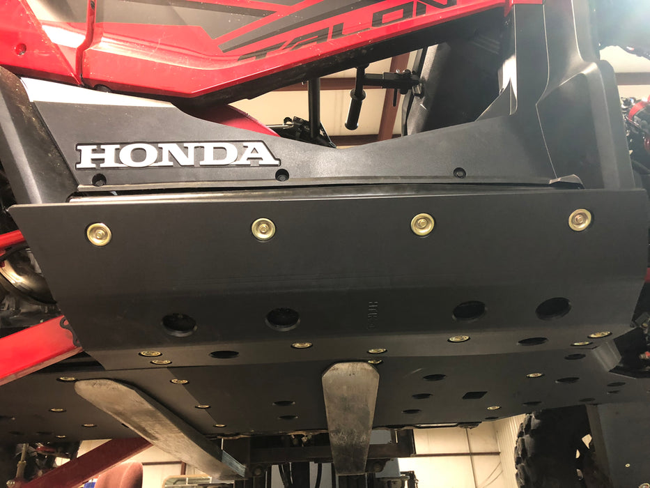 Trail Armor full skids belly plate installed on Honda Talon 1000 R X XS RS Fox Live Valve UTV undercarriage