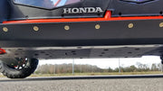 Trail Armor full skids belly plate and rocker panel low angle view on Honda Talon 1000X-4 XS-4 R-4 Fox Live Valve