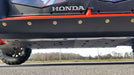 Trail Armor full skids belly plate and rocker panel low angle view on Honda Talon 1000X-4 XS-4 R-4 Fox Live Valve