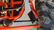 Trail Armor full skids CV axle and trailing arm guard detail on orange Honda Talon 1000X-4 Fox Live Valve 2020-2026