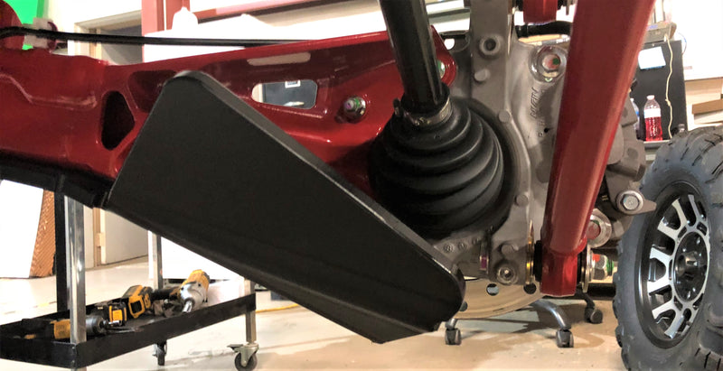Trail Armor trailing arm guard fin shield protecting CV boot on Honda Talon 1000X XS X-4 Fox Live Valve UTV