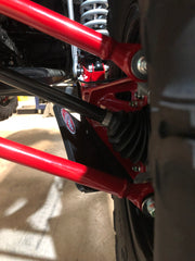 Trail Armor trailing arm guard logo badge and CV boot shield view on Honda Talon 1000X XS X-4 Fox Live Valve