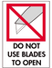 3 x 4" International Safe Handling Labels - "Do Not Use Blades To Open"