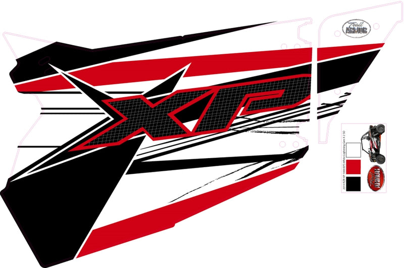 Trail Armor GenX Slide On Two Door Graphics Kit - 2014 RZR XP 1000 White Lightning