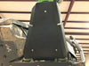 Trail Armor black iMpact Front Guards KRX-PF installed front view on Kawasaki KRX 1000 in shop