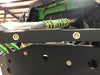 Trail Armor black iMpact Trailing Arm Guard KRX-PR part stamp close-up installed Kawasaki KRX 1000
