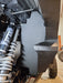Trail Armor black inner fender liner full panel view with FOX shock on Kawasaki KRX 1000 in shop