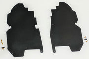 Trail Armor black inner fender liners left right pair with hardware flat lay for Kawasaki KRX 1000