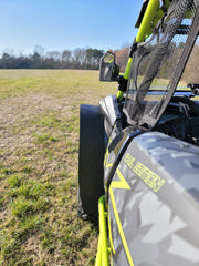 Trail Armor black mud flap rear fender extension on Kawasaki KRX 1000 Special Edition neon build