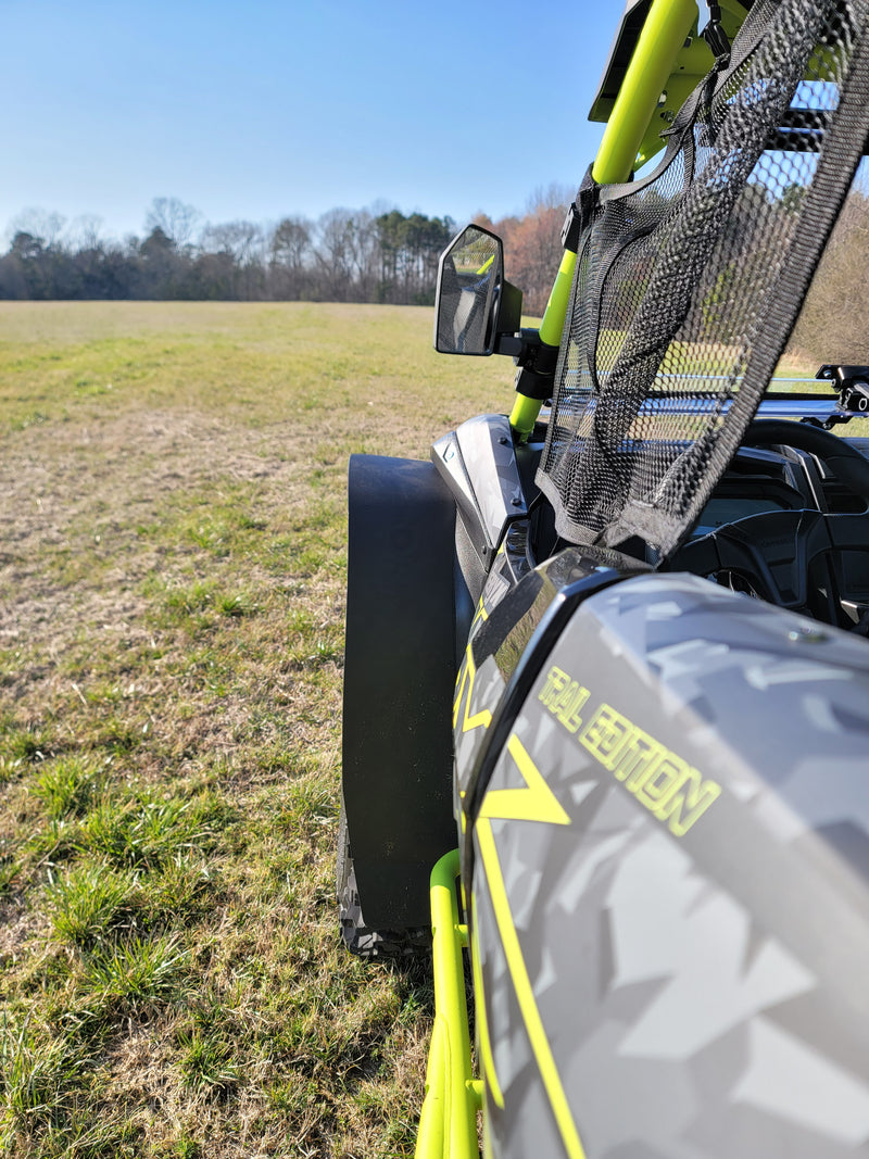 Trail Armor black mud flap rear fender extension on Kawasaki KRX 1000 Special Edition neon build