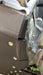 Trail Armor black skid plate front edge fitment detail on Kawasaki KRX 1000 undercarriage