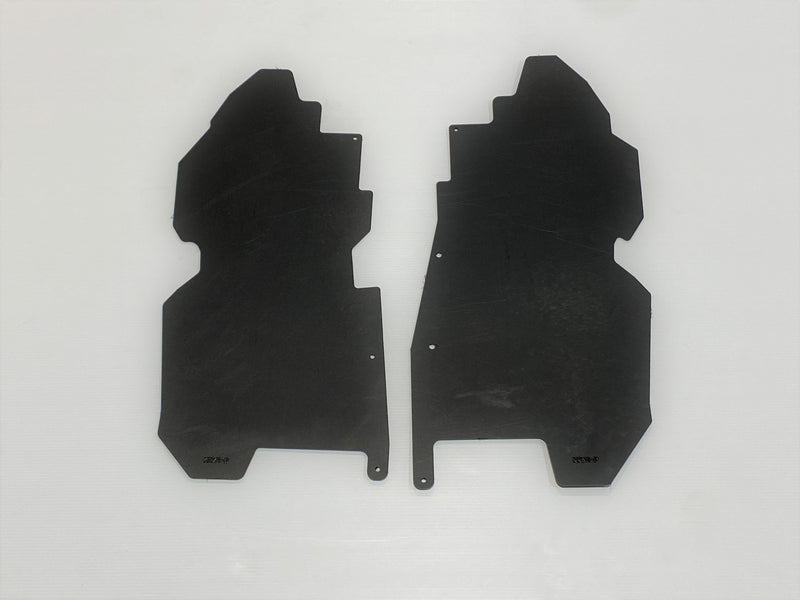 Trail Armor black inner fender liners left right pair flat lay for Kawasaki KRX 4 1000 2023-2026