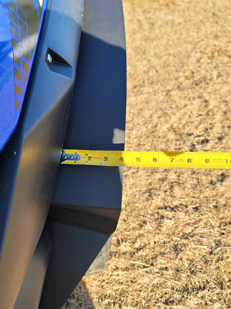 Trail Armor black front mud flap fender extension width measurement outdoor on Kawasaki KRX 4 1000