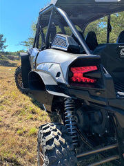 Trail Armor black mud flap fender extension rear quarter on Kawasaki KRX 4 1000 2023-2026 outdoors