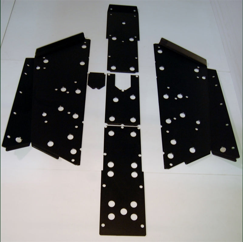 Trail Armor Kawasaki Teryx 4 full skid plate kit all panels laid out showing complete coverage