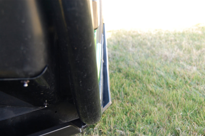 Trail Armor Kawasaki Teryx 4 slider nerf closeup showing rocker panel fitment and ground clearance