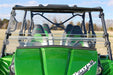Trail Armor Kawasaki Teryx4 CoolFlo Windshield with Fast Clamps installed front view on 800 LE