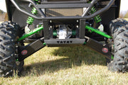 Trail Armor Kawasaki Teryx 4 iMpact A-Arm Guards both sides front undercarriage view with skid plate